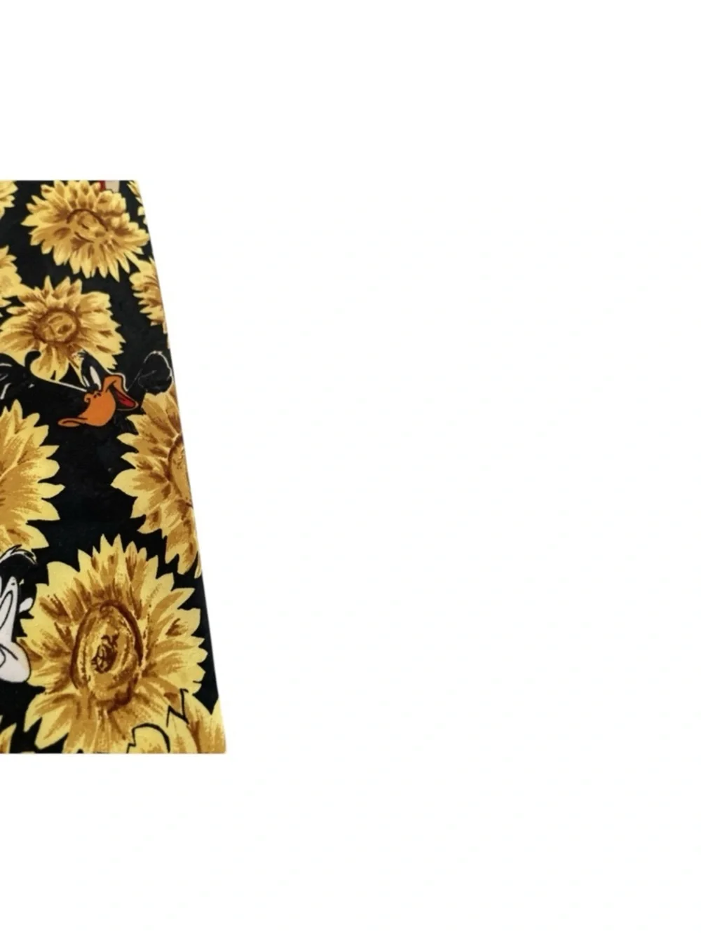 Men's Navy Tie with Yellow Sunflower Print